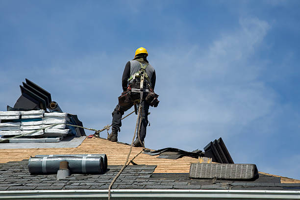Professional Gutter Installation technician working in Oldenburg, IN